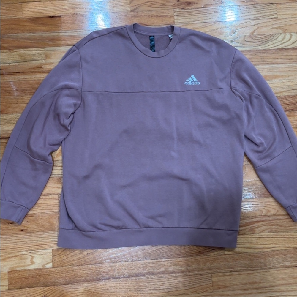 Adidas Men's Purple Crewneck Sweatshirt (XL)